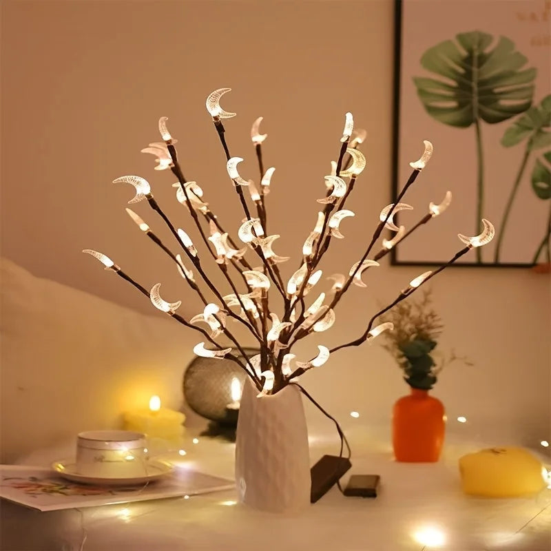Elunara – LED Ceiling Decoration with Stars and Moons on Battery (20 Lights)