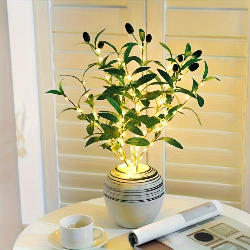 Maelis – LED Olive Branch Decorative Lighting for Table or Vase