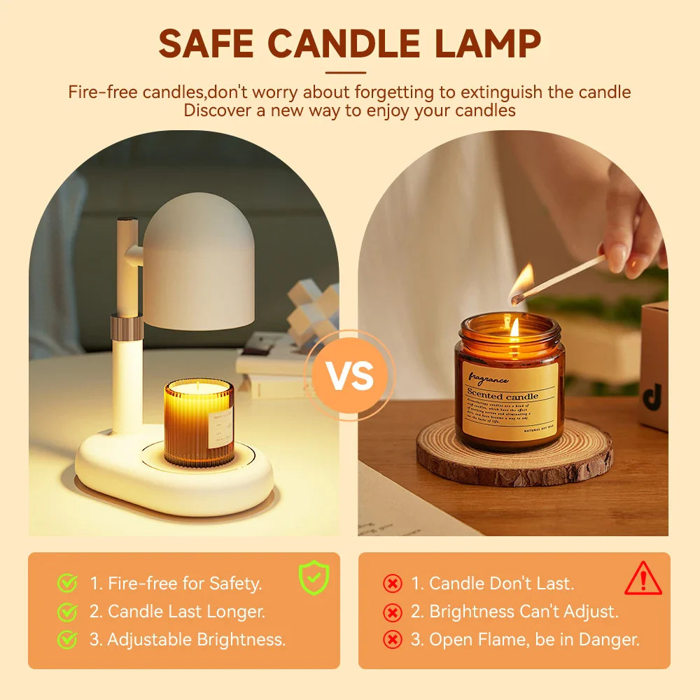 Lumanza - Adjustable Scented Candle Warmer with Halogen Lamp
