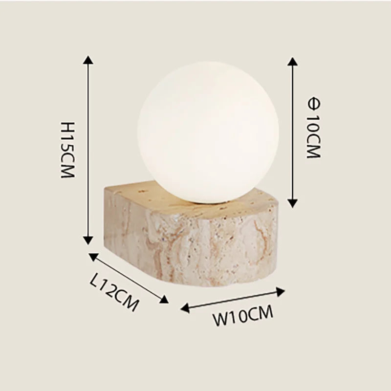 Bene Wall Lamp | Authentic Travertine, Soft Ambient Glow