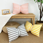 Lysandra - Striped Bow Neck Pillow 25x18 Cm