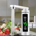 Deluvia - Electric Rotating Kitchen Faucet with Flow Heater and LED Temperature Display 3 kW