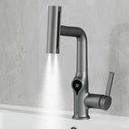 Celandra - Washbasin tap with Waterfall stream Temperature display and Adjustable sprayer