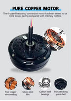 Lumivaron - Modern LED Ceiling Fan with Light and Remote Control
