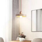 SabiStone: Handmade Wabi-Sabi Stone Pendant Light with Walnut Wood – for Bedrooms & Nightstands
