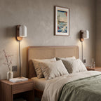 Sables Zen Walnut Plug-in Wall Sconce