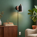 Sables Zen Walnut Plug-in Wall Sconce
