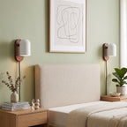 Sables Zen Walnut Plug-in Wall Sconce