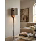 Sables Zen Walnut Plug-in Wall Sconce