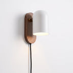 Sables Zen Walnut Plug-in Wall Sconce