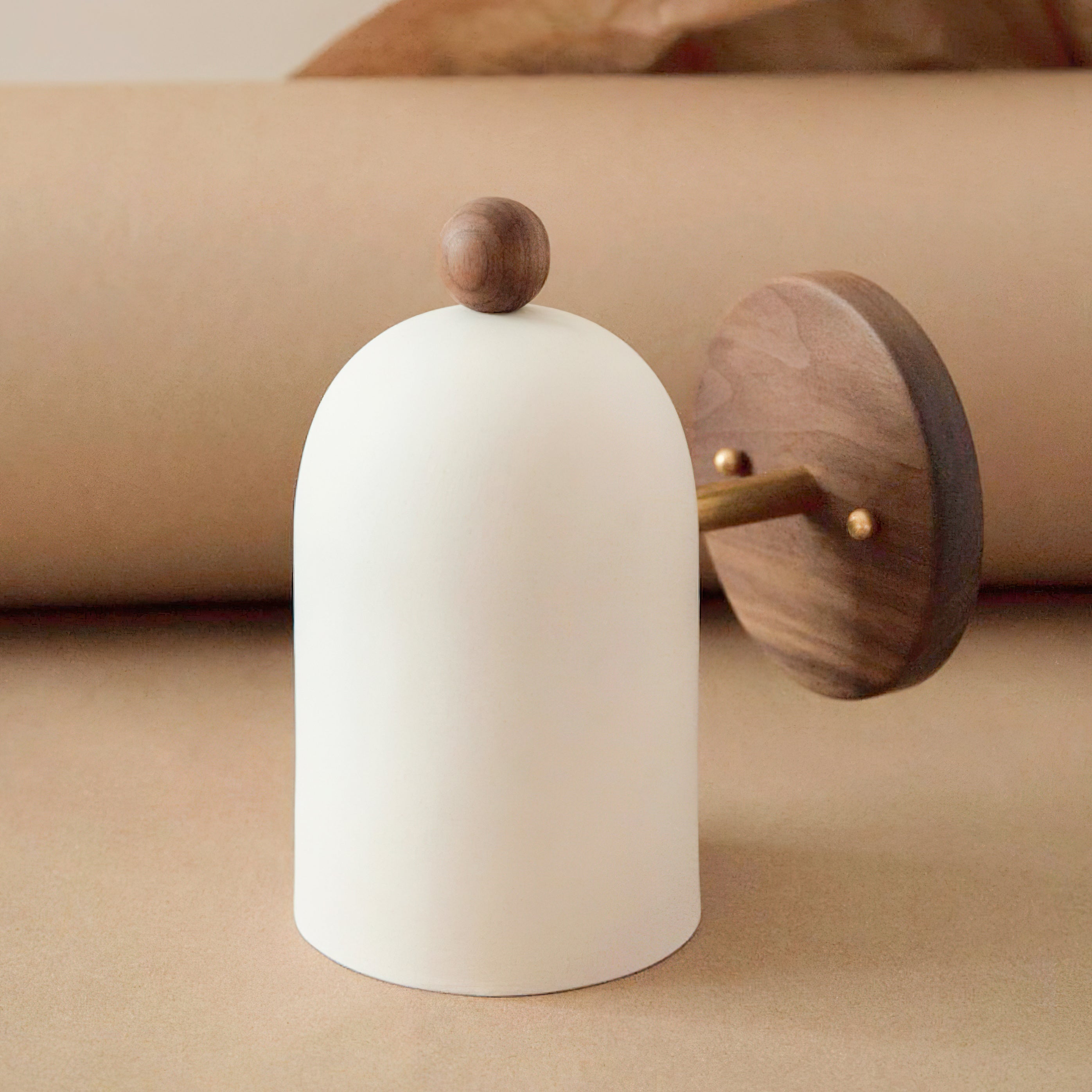 Sables Zen Walnut & Iron Wall Sconce (Hardwired)