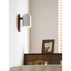 Sables Zen Walnut & Iron Wall Sconce (Hardwired)