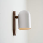 Sables Zen Walnut & Iron Wall Sconce (Hardwired)