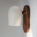 Sables Zen Walnut & Iron Wall Sconce (Hardwired)