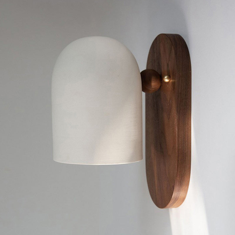 Sables Zen Walnut & Iron Wall Sconce (Hardwired)