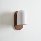 Sables Zen Walnut & Iron Wall Sconce (Hardwired)
