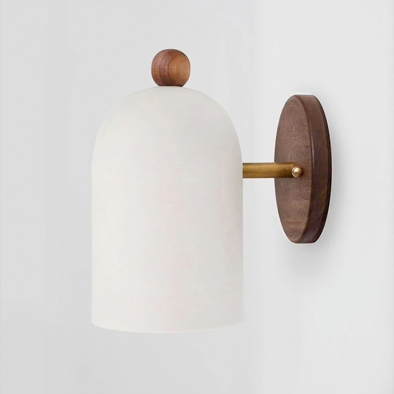 Sables Zen Walnut & Iron Wall Sconce (Hardwired)