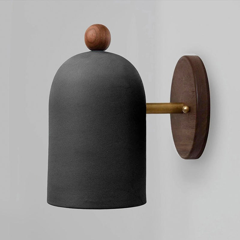 Sables Zen Walnut & Iron Wall Sconce (Hardwired)