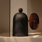 Sables Zen Walnut & Iron Wall Sconce (Hardwired)