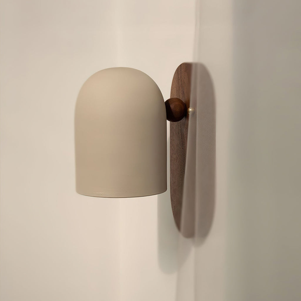 Sables Zen Walnut & Iron Wall Sconce (Hardwired)