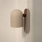 Sables Zen Walnut & Iron Wall Sconce (Hardwired)