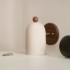 Sables Zen Walnut & Iron Wall Sconce (Hardwired)