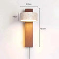 Bela Wall Lamp | French Wabi-Sabi Design with Solid Wood & Travertine