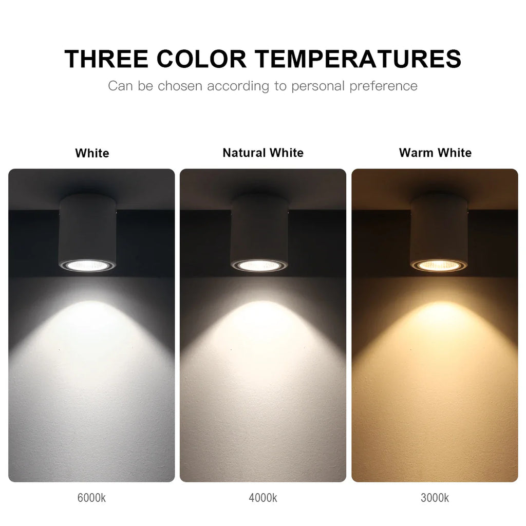 Durelio – 30 Degree LED Spot Surface Mounted Ceiling Lamp 7W 12W