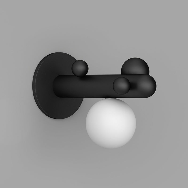 Saguaro Helio Opal Globe Wall Sconce