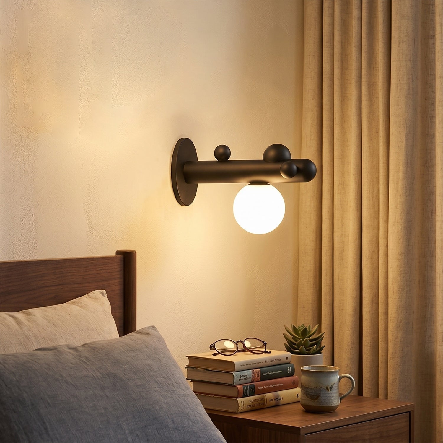 Saguaro Helio Opal Globe Wall Sconce