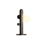 Saguaro Totem Orb Table Lamp in Matte Black