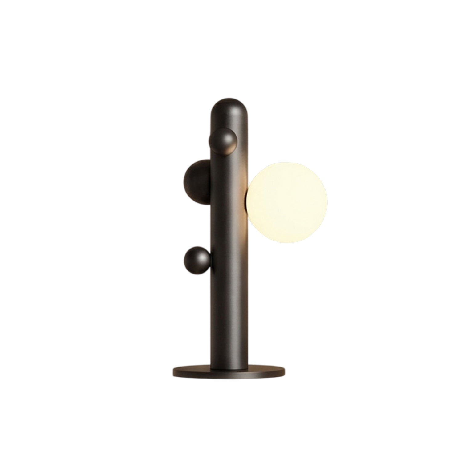 Saguaro Totem Orb Table Lamp in Matte Black