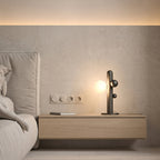Saguaro Totem Orb Table Lamp in Matte Black