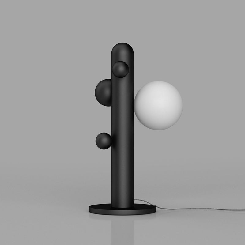 Saguaro Totem Orb Table Lamp in Matte Black