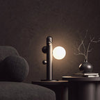 Saguaro Totem Orb Table Lamp in Matte Black