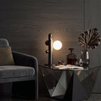 Saguaro Totem Orb Table Lamp in Matte Black