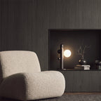 Saguaro Totem Orb Table Lamp in Matte Black