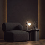 Saguaro Totem Orb Table Lamp in Matte Black