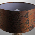 Sahar Ridged Travertine Totem Table Lamp