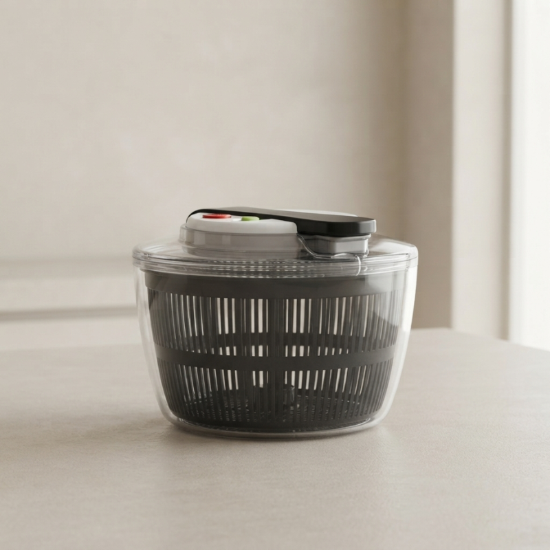 Salad Spinner Removable Colander Multipurpose Bowl Compact Design