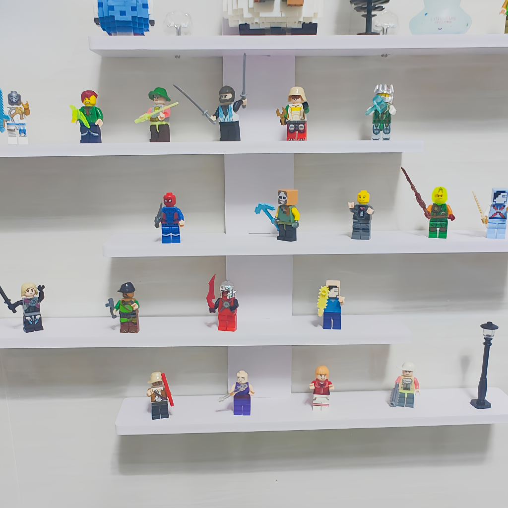 CollectorStyle: Modern Wall Shelves – Adjustable, Sturdy & Floating for Figures, Building Blocks & Collectibles in the Living Room