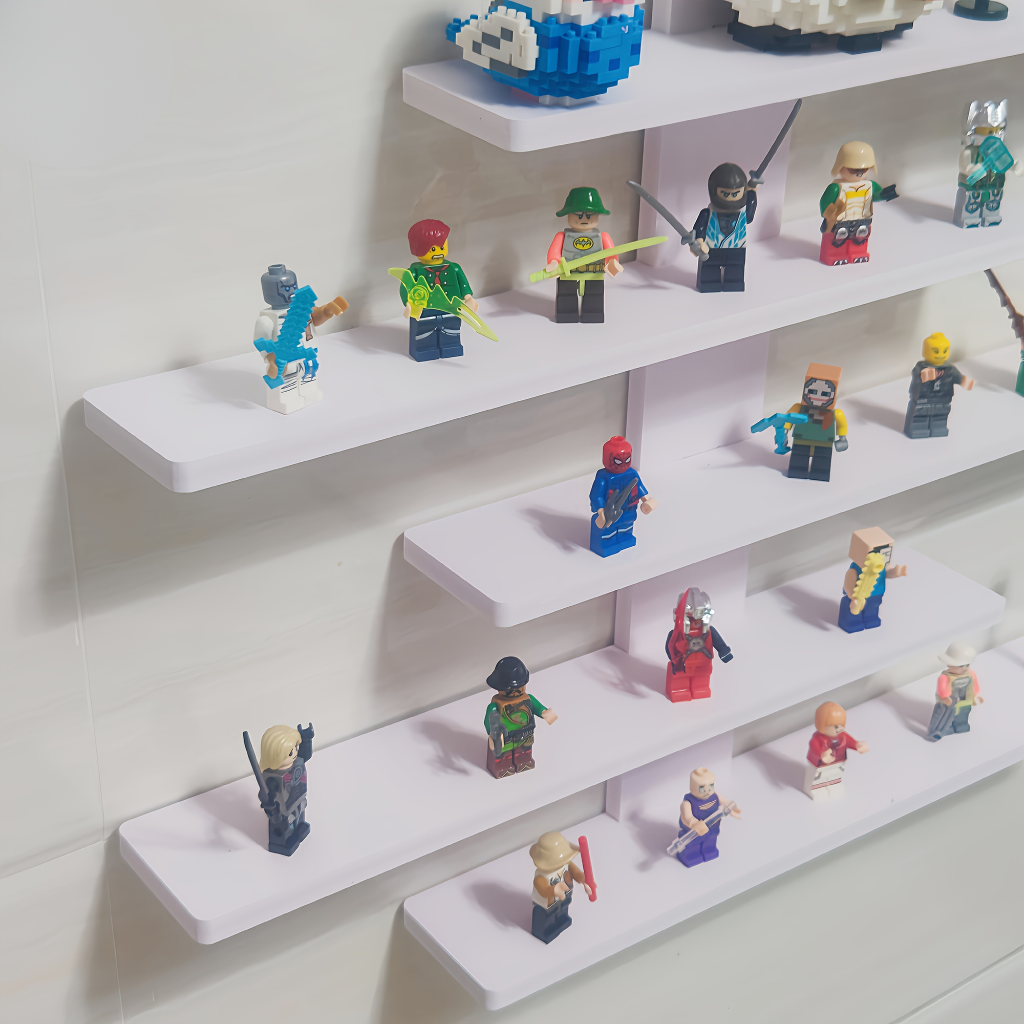 CollectorStyle: Modern Wall Shelves – Adjustable, Sturdy & Floating for Figures, Building Blocks & Collectibles in the Living Room