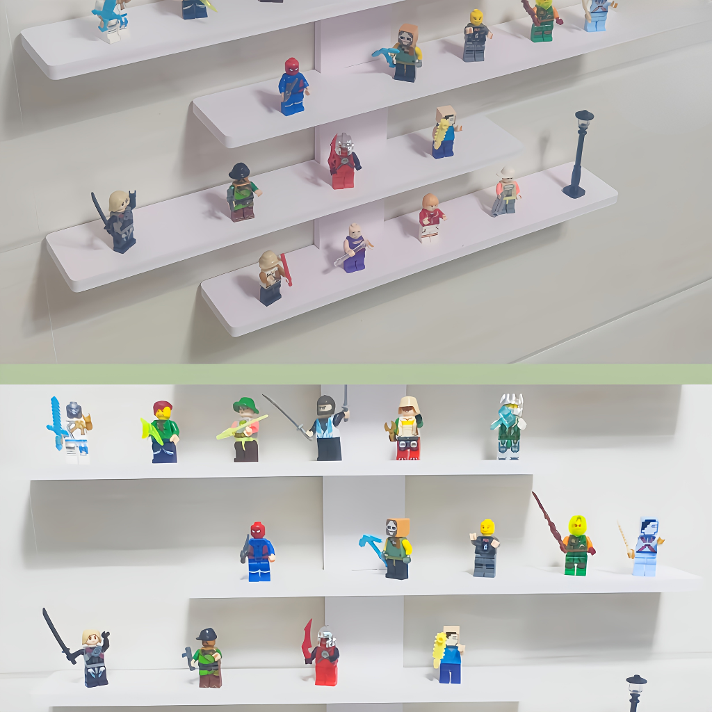 CollectorStyle: Modern Wall Shelves – Adjustable, Sturdy & Floating for Figures, Building Blocks & Collectibles in the Living Room