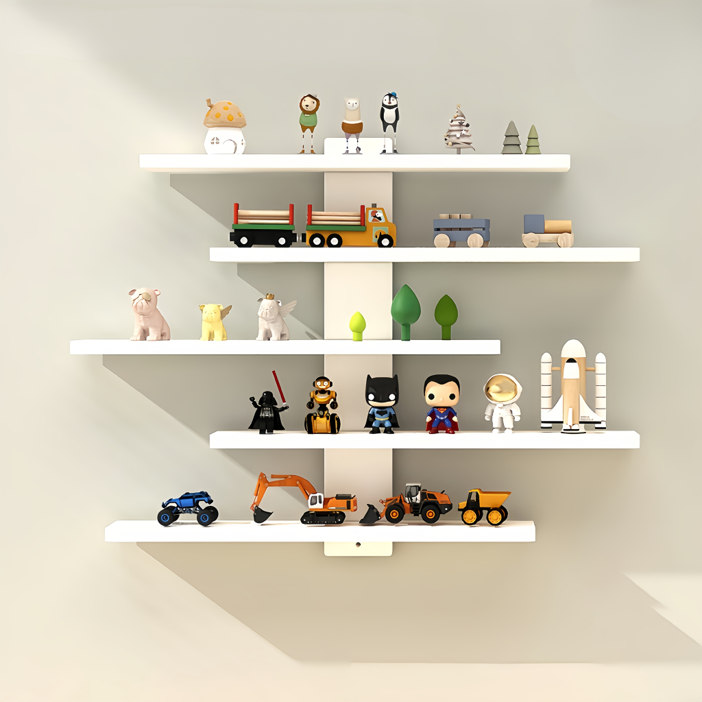 CollectorStyle: Modern Wall Shelves – Adjustable, Sturdy & Floating for Figures, Building Blocks & Collectibles in the Living Room