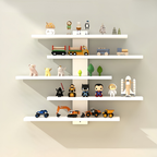 CollectorStyle: Modern Wall Shelves – Adjustable, Sturdy & Floating for Figures, Building Blocks & Collectibles in the Living Room
