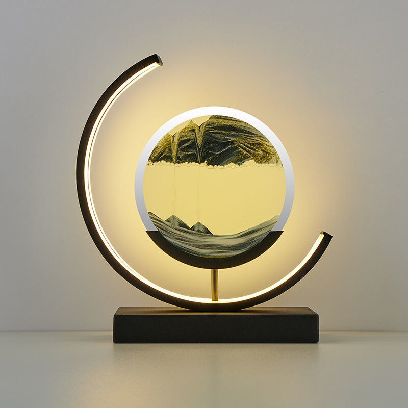 SandLumen: Moving Sand Picture Table Lamp with LED Lighting
