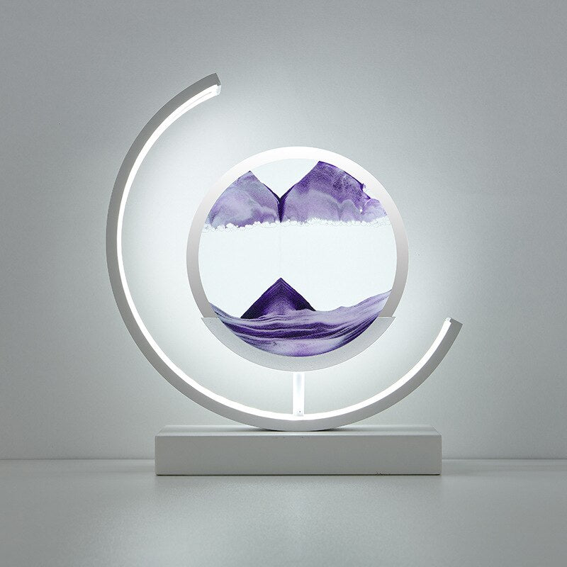SandLumen: Moving Sand Picture Table Lamp with LED Lighting
