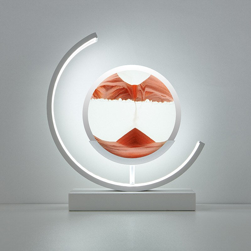 SandLumen: Moving Sand Picture Table Lamp with LED Lighting
