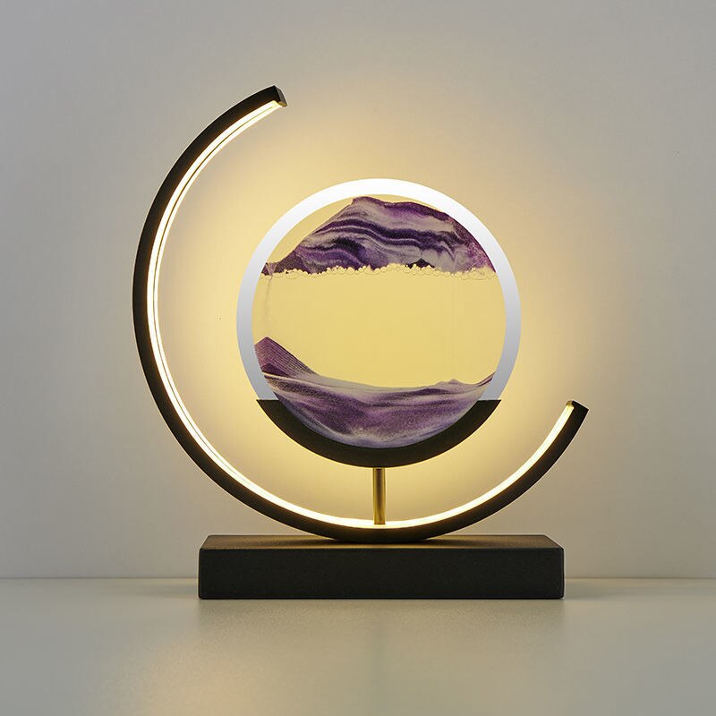 SandLumen: Moving Sand Picture Table Lamp with LED Lighting