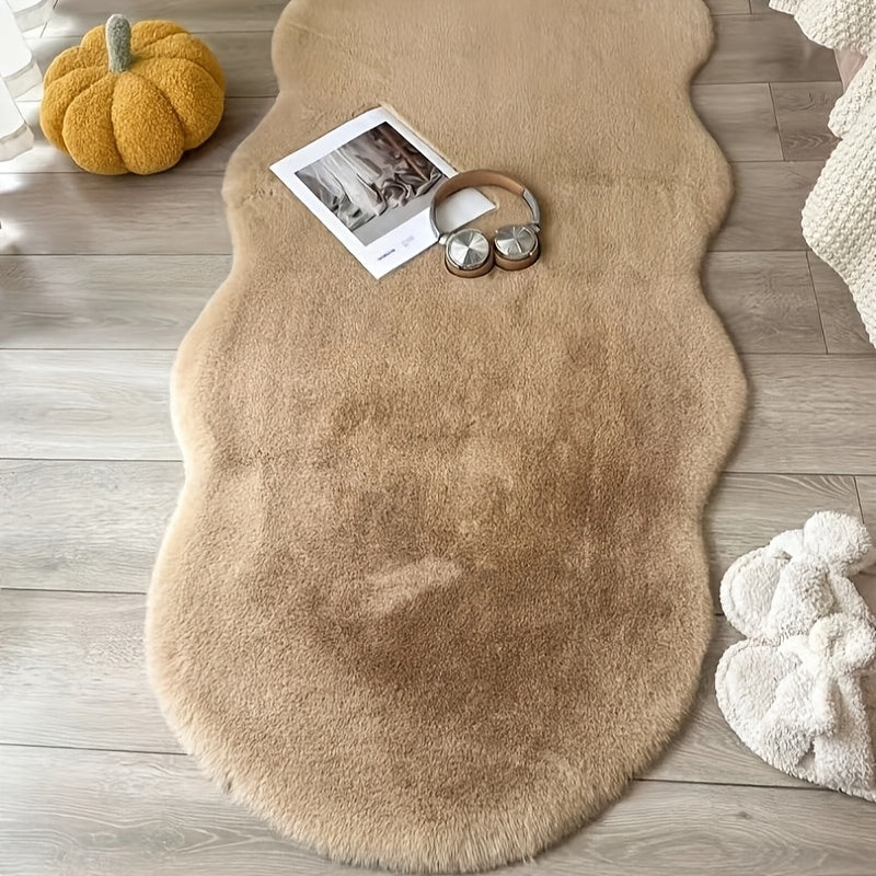 GentleSpace: Modern Polygonal Plush Carpet – Ideal for Office, Bedroom & Indoor Decor